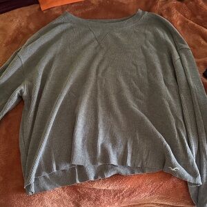 Hollister Waffle Knit Sweater in Charcoal